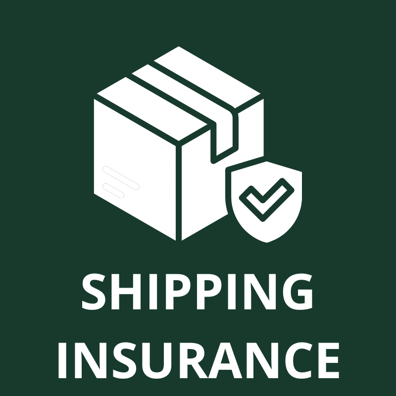 Shipping insurance against damage, loss, and theft!